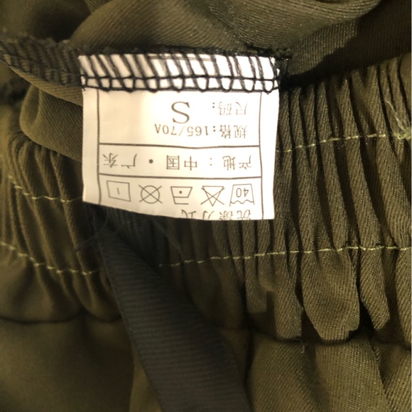 Army green Y2K safari high rise grunge skater cargo pants Sz S - Picture 4 of 9